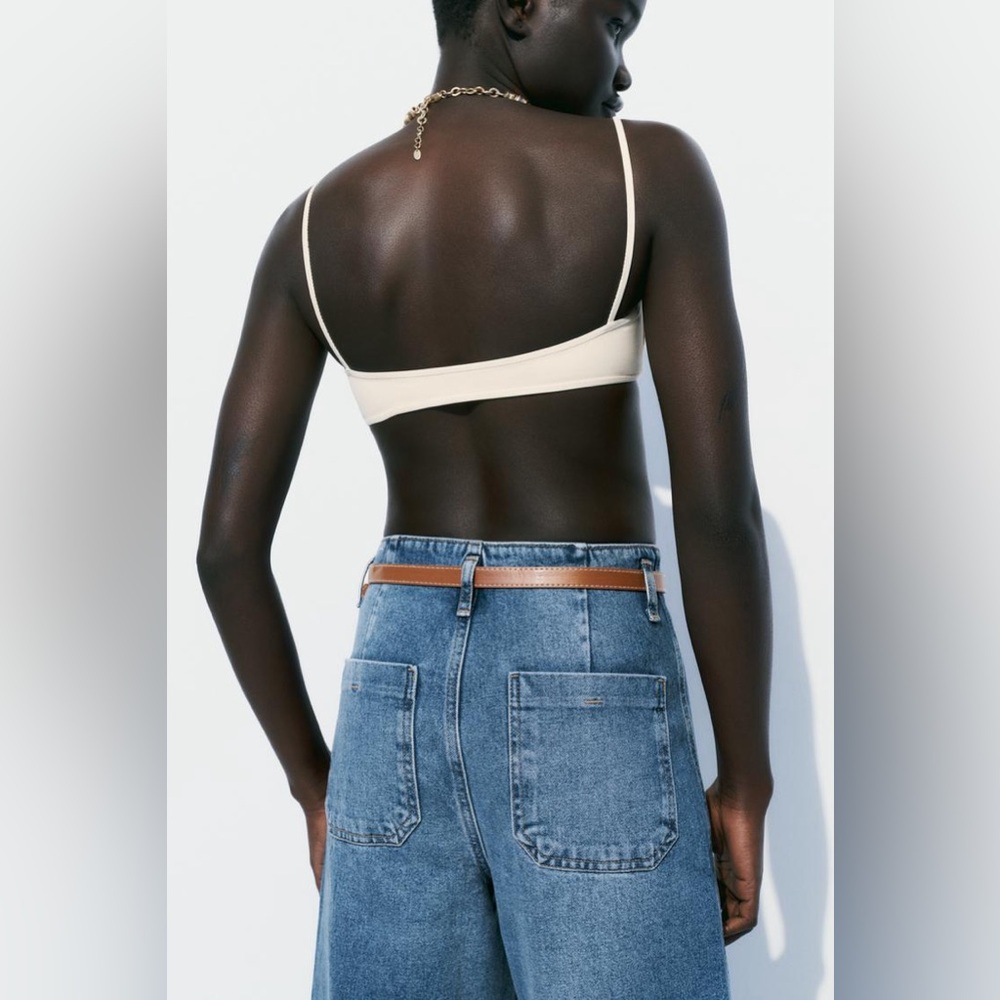 ZARA High Rise Cropped Jeans size 10 - Picture 12 of 12